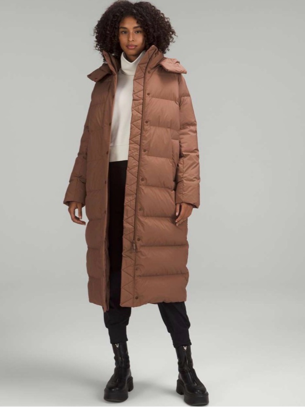 lululemon Wunder Puff Long Jacket Roasted Brown